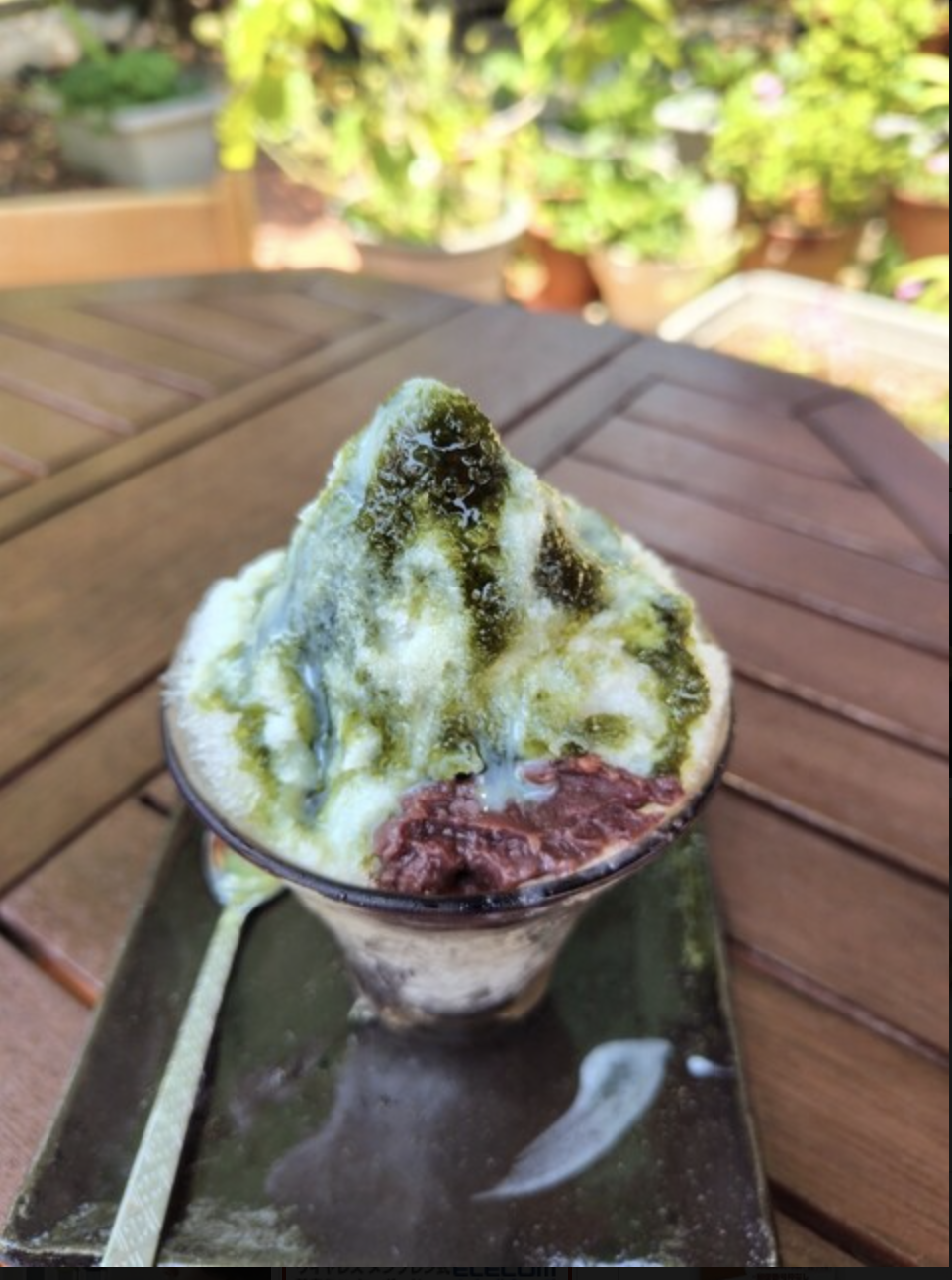 抹茶あずきのかき氷